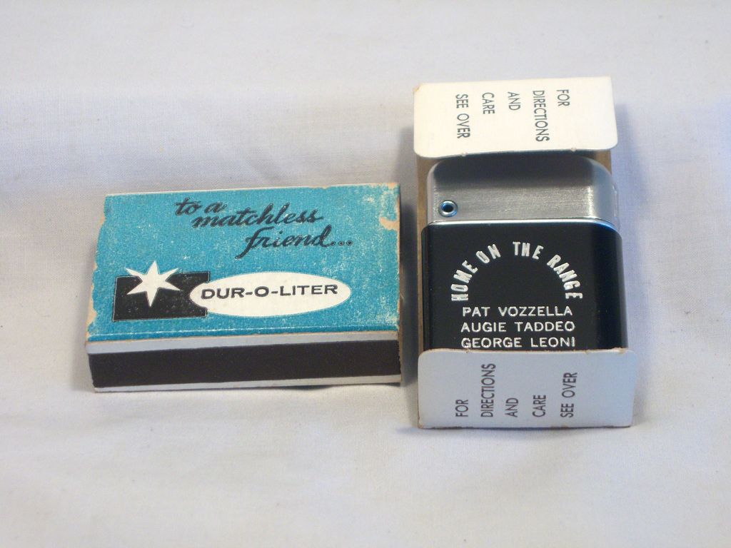 DUR-O-LITER Matchless Friend Advertising Pocket Lighter MIB 1950's DUR-O-LITER Matchless Friend Advertising Pocket Lighter MIB 1950's