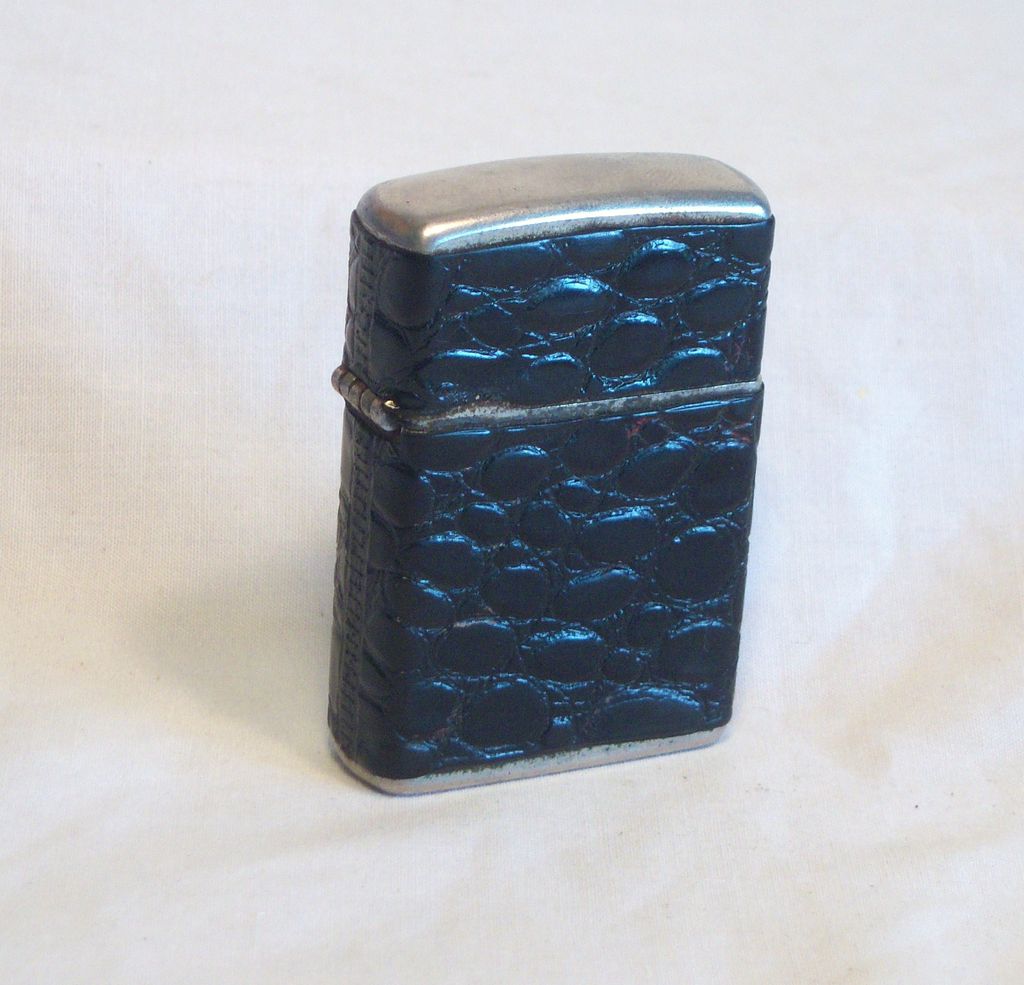 CHAMP Windproof Pocket Lighter Austria Wrapped in Alligator Leather 1950's CHAMP Windproof Pocket Lighter Austria Wrapped in Alligator Leather 1950's