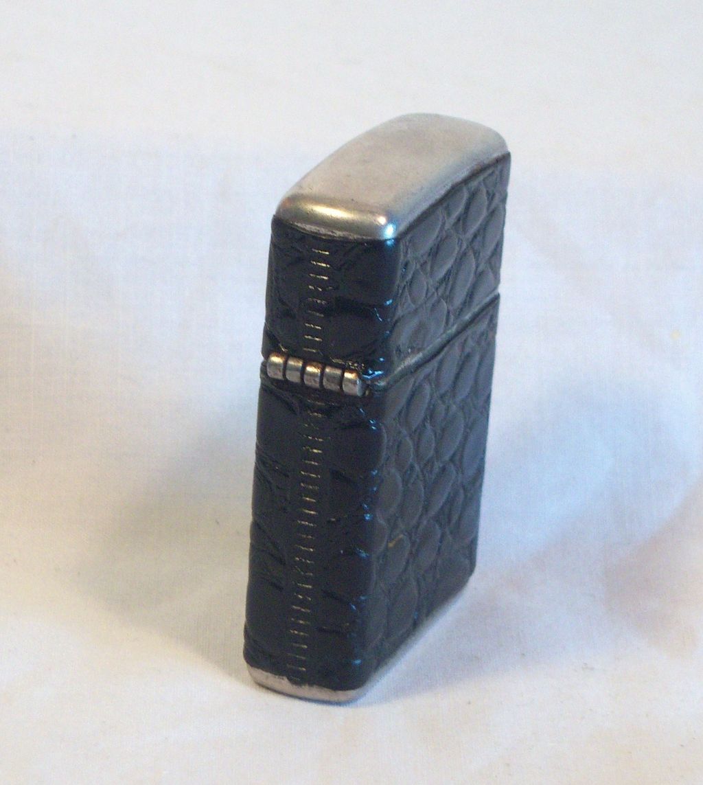 CHAMP Windproof Pocket Lighter Austria Wrapped in Alligator Leather 1950's CHAMP Windproof Pocket Lighter Austria Wrapped in Alligator Leather 1950's