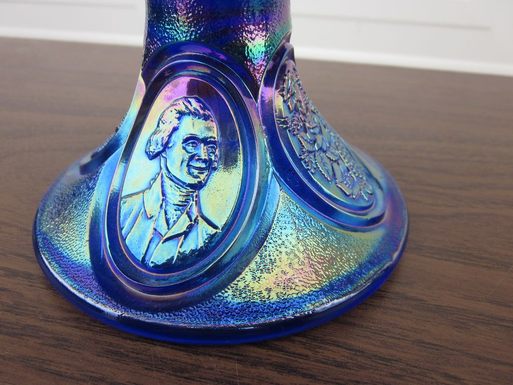 1976 Bicentennial Fenton Glass Compote in Independence Blue - 1 of 3600 Made - Perfect! 1976 Bicentennial Fenton Glass Compote in Independence Blue - 1 of 3600 Made - Perfect!