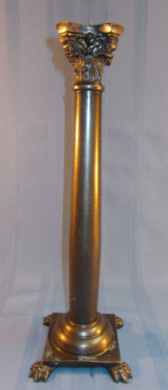 Bronze Corinthian Column Candlestick Bronze Corinthian Column Candlestick