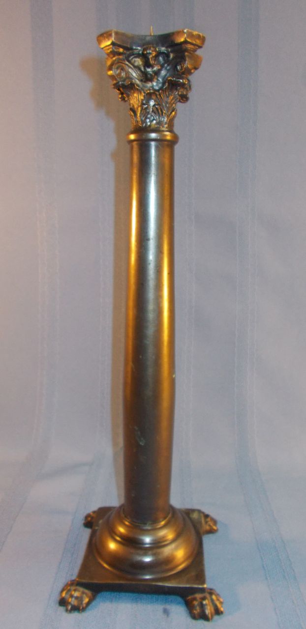 Bronze Corinthian Column Candlestick Bronze Corinthian Column Candlestick