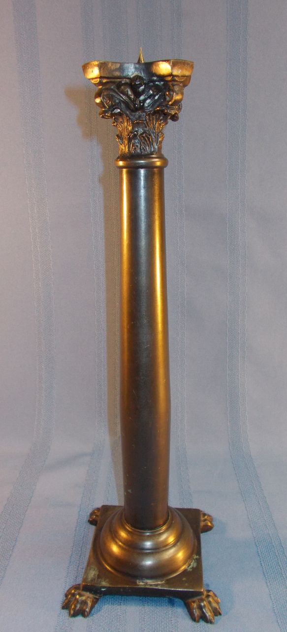 Bronze Corinthian Column Candlestick Bronze Corinthian Column Candlestick