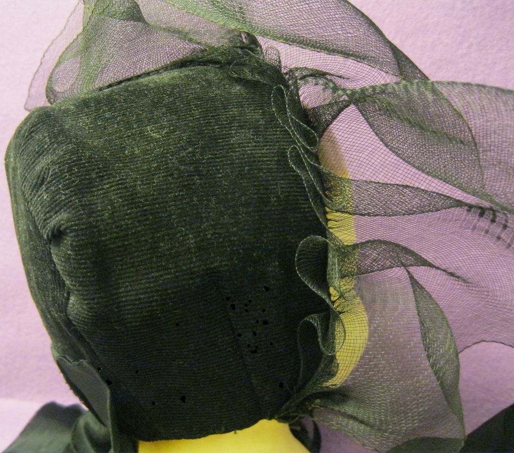 Old Horsehair/Corduroy Amish Baby Bonnet Old Horsehair/Corduroy Amish Baby Bonnet