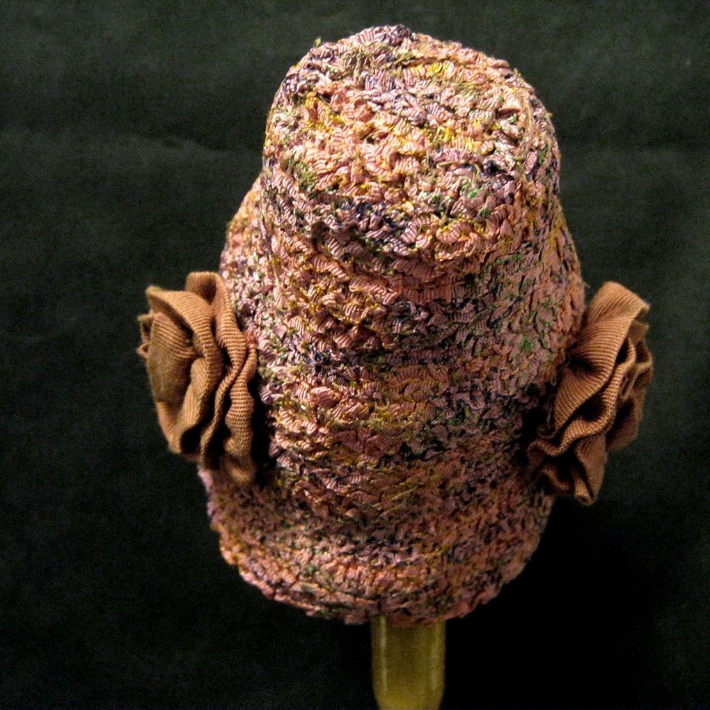 Vintage Beribboned Poke Bonnet Doll Hat Vintage Beribboned Poke Bonnet Doll Hat