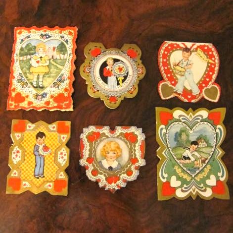Six Vintage Valentines 1932-1933 Six Vintage Valentines 1932-1933