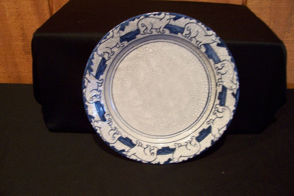 Dedham Pottery Polar Bear Plate Dedham Pottery Polar Bear Plate
