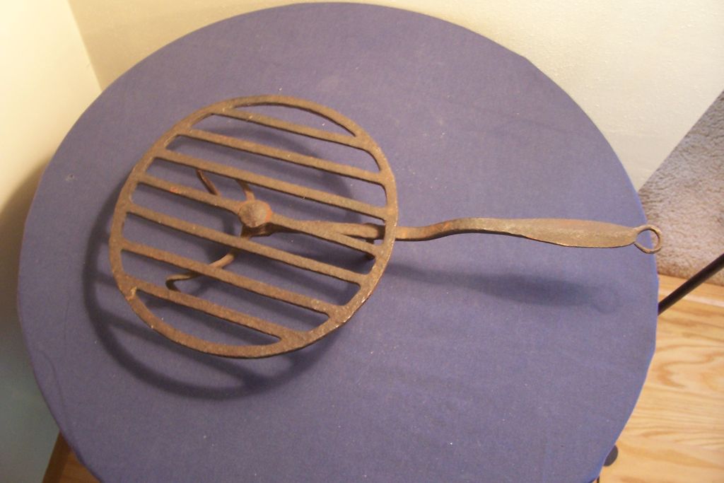 Antique Primitive Hand-Wrought CI Fireplace Trivet Antique Primitive Hand-Wrought CI Fireplace Trivet