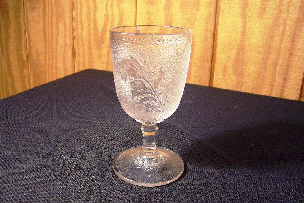 EAPG Goblet, " Rose In Snow" Pattern EAPG Goblet, " Rose In Snow" Pattern