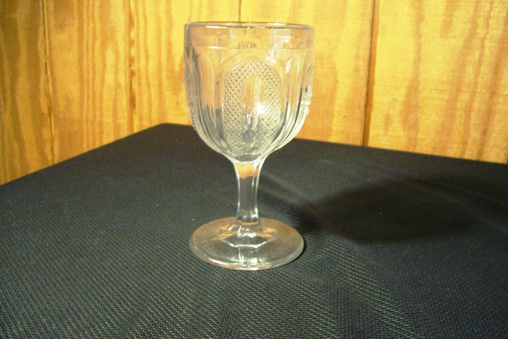 EAPG Goblet, "Magnet & Grape" pattern by Pittsburgh, 1870's EAPG Goblet, "Magnet & Grape" pattern by Pittsburgh, 1870's