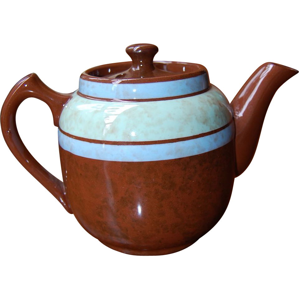 Sadler Tiny Brown Betty Teapot with Green and Blue from