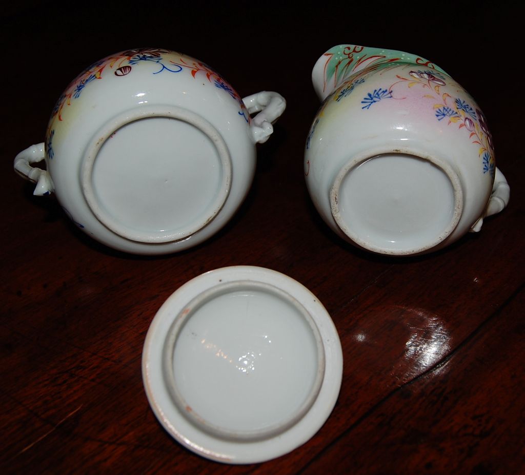 Oriental Bone China Sugar and Creamer Hand Painted Oriental Bone China Sugar and Creamer Hand Painted