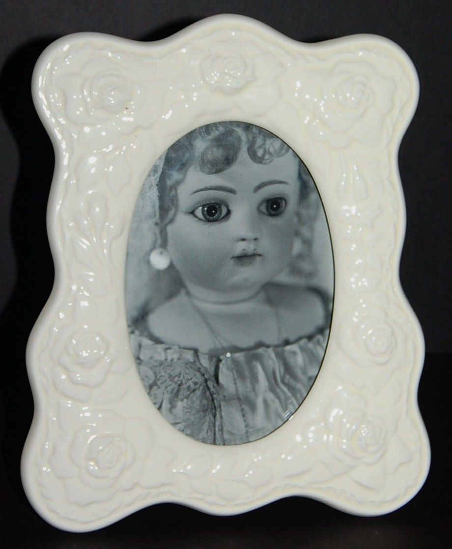 1989 Terragrafics ~ White Ceramic Rose Photo Frame 1989 Terragrafics ~ White Ceramic Rose Photo Frame