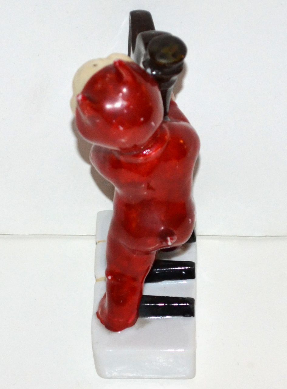 1950s Napco ~ Porcelain Devil with Harp Figurine 1950s Napco ~ Porcelain Devil with Harp Figurine