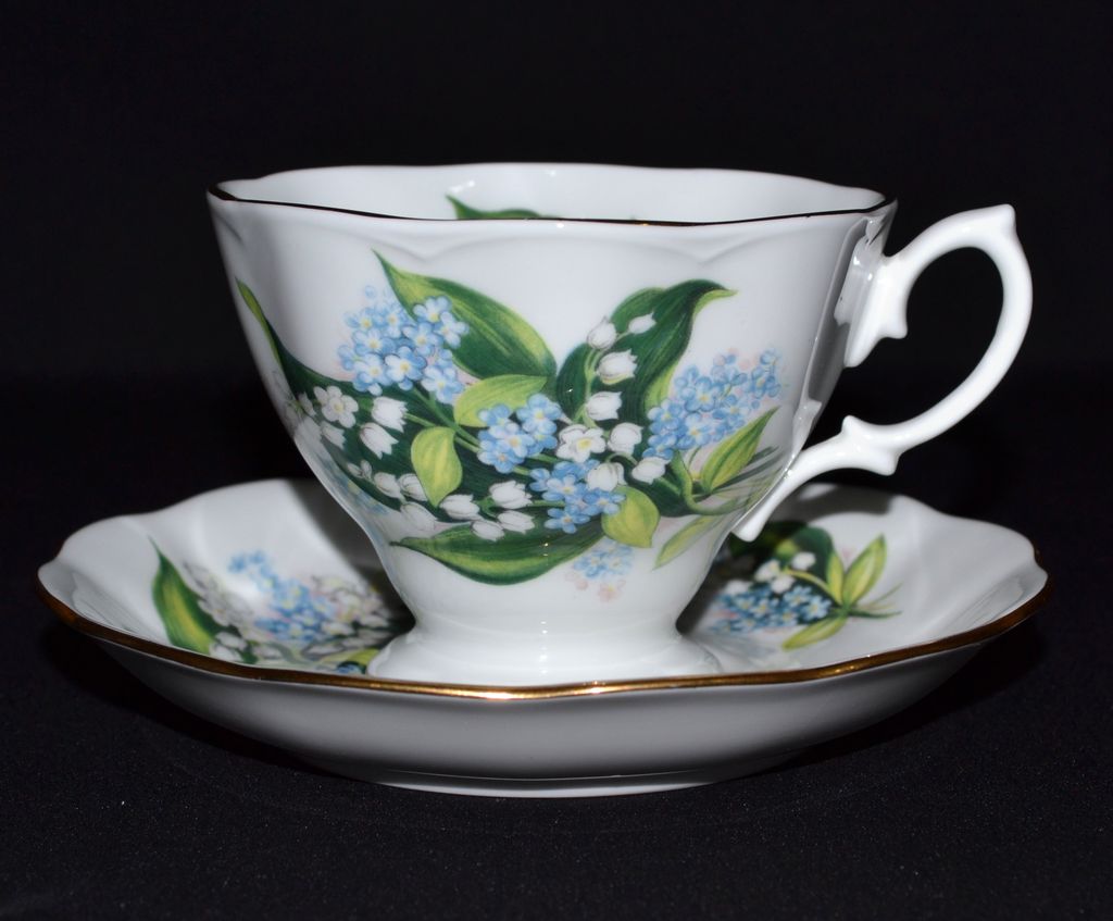 Royal Albert ~ Forget-Me-Not Porcelain Cup & Saucer Royal Albert ~ Forget-Me-Not Porcelain Cup & Saucer