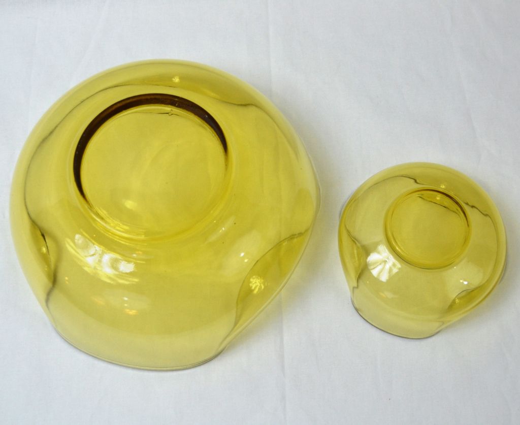 1970s Anchor Hocking ~ Honey Gold Glass Chip N' Dip Set w/ Orig Box 1970s Anchor Hocking ~ Honey Gold Glass Chip N' Dip Set w/ Orig Box