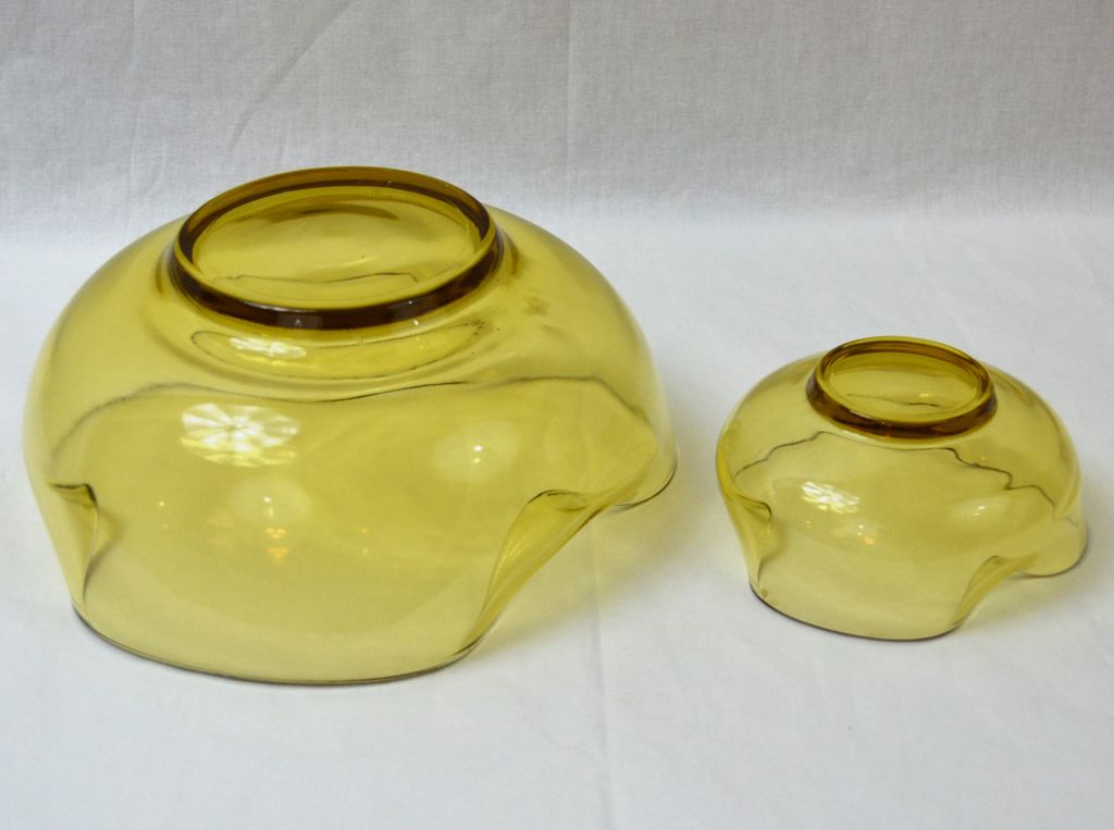 1970s Anchor Hocking ~ Honey Gold Glass Chip N' Dip Set w/ Orig Box 1970s Anchor Hocking ~ Honey Gold Glass Chip N' Dip Set w/ Orig Box