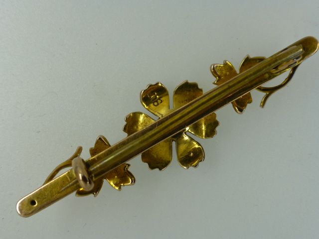 Lovely Gold Seed Pearl Victorian Brooch Lovely Gold Seed Pearl Victorian Brooch