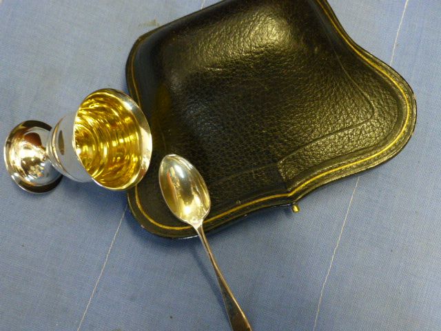 The most wonderful Silver Egg Cup & Spoon set Dated 1910 The most wonderful Silver Egg Cup & Spoon set Dated 1910