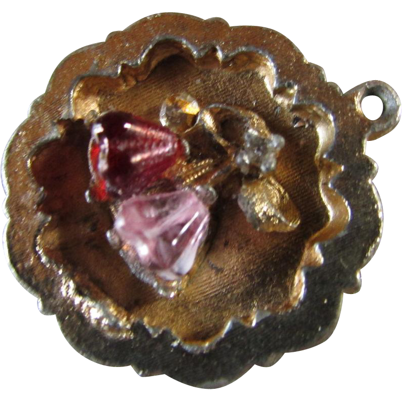 14KT Gold WEDDING BELLS Charm ~ Florentine Disc, 2-D Shadow Box Design, Circa 1950's Vintage Disc Charm 14KT Gold WEDDING BELLS Charm ~ Florentine Disc, 2-D Shadow Box Design, Circa 1950's Vintage Disc Charm