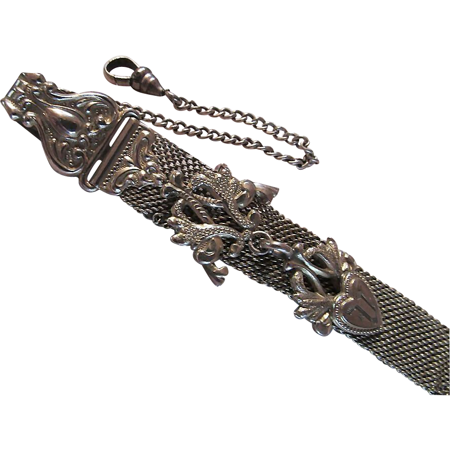 10KT GF Watch Chain ~ Flat Mesh Swivel Hook & Fob ~ Beautiful Vintage Remembrance Of YesterYear 10KT GF Watch Chain ~ Flat Mesh Swivel Hook & Fob ~ Beautiful Vintage Remembrance Of YesterYear