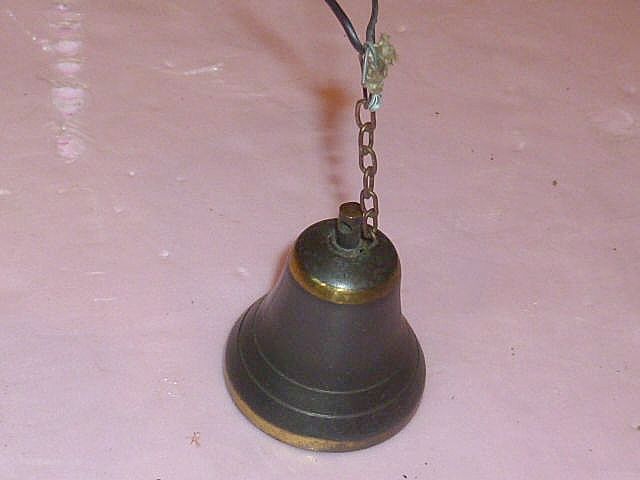 Small Brass Bell with Hanger, Italy Small Brass Bell with Hanger, Italy