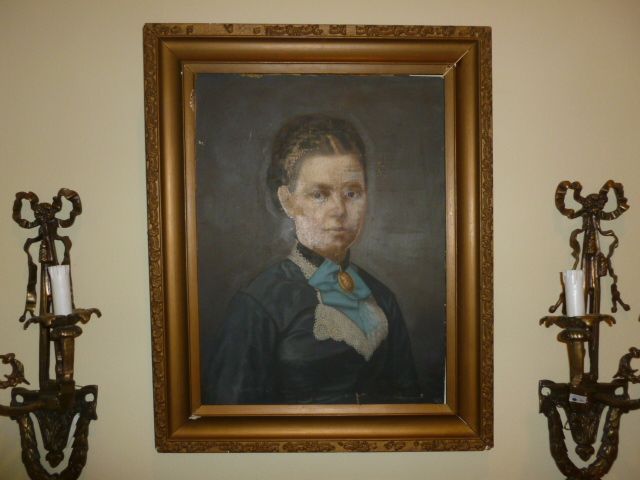 W. Garthwaite 1876 English Oil "Victorian Manor Lady" W. Garthwaite 1876 English Oil "Victorian Manor Lady"