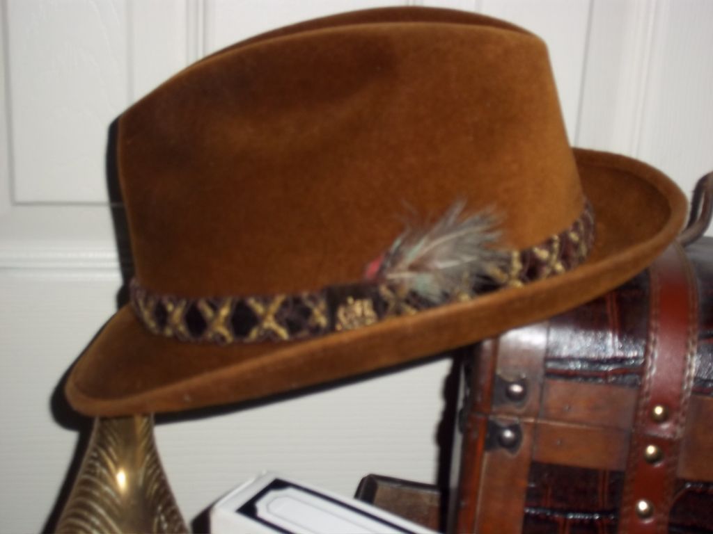 Stetson "Sovereign" Brown Felted Fedora Hat Stetson "Sovereign" Brown Felted Fedora Hat