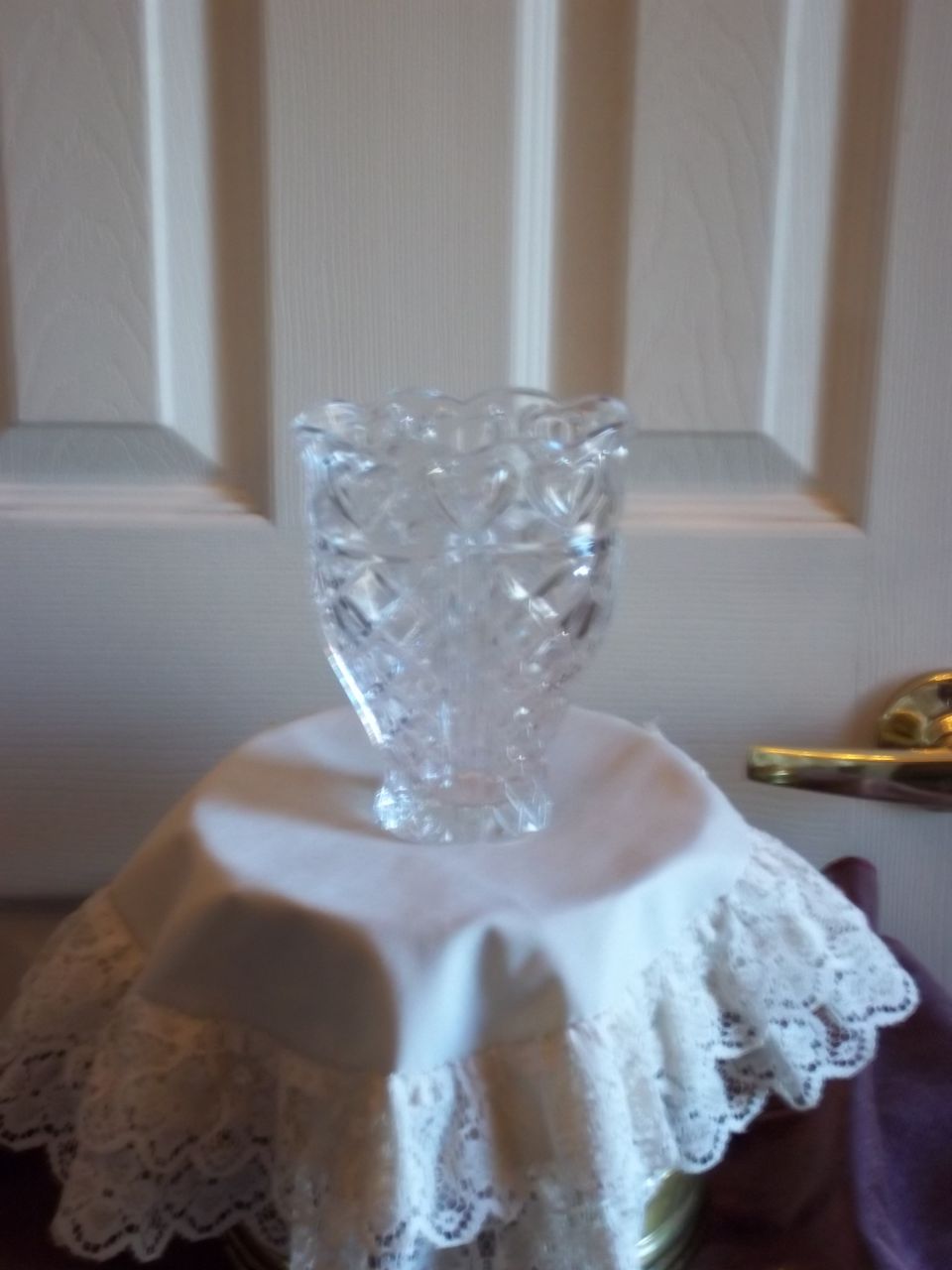 Vintage 5" Tall Cut Glass Vase Vintage 5" Tall Cut Glass Vase