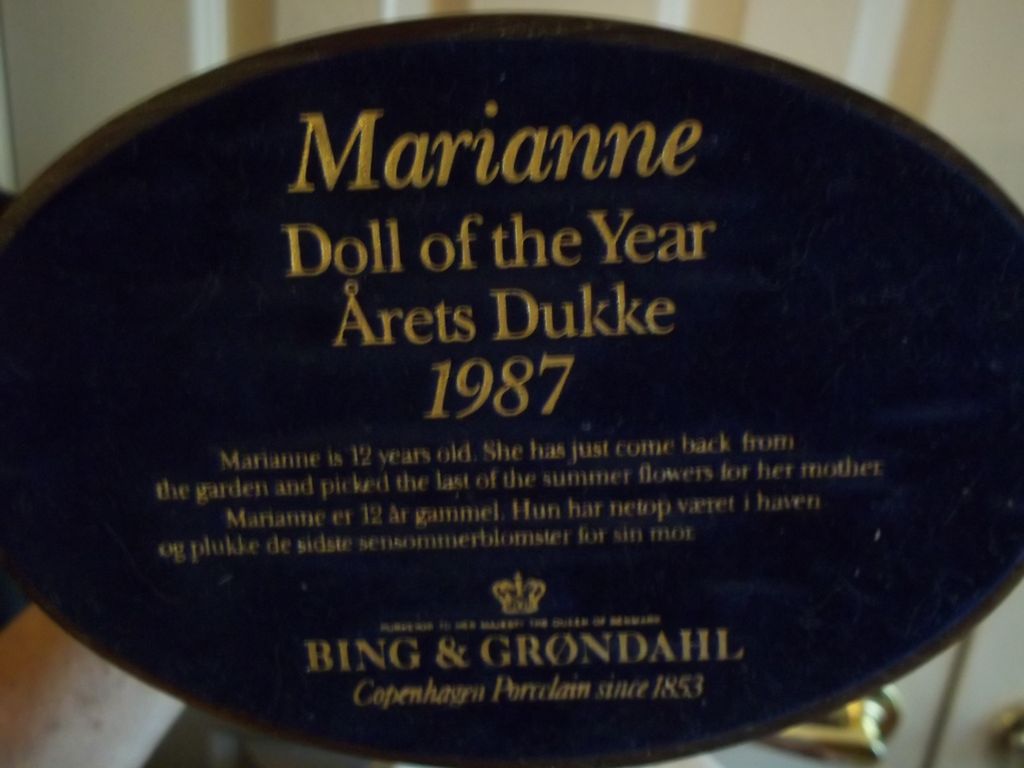 Marianne: Bing and Grondahl Annual Doll, 1987 Marianne: Bing and Grondahl Annual Doll, 1987