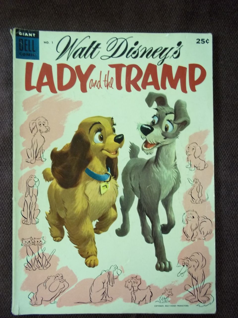 Dell Comics Walt Disney's Lady and the Tramp No.1, 1955 Dell Comics Walt Disney's Lady and the Tramp No.1, 1955