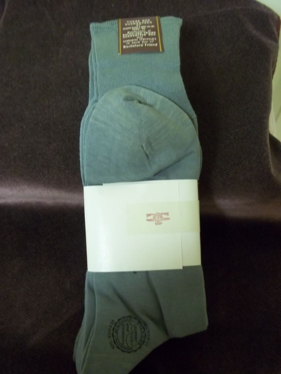 1940's Bachelor's Brand Sox: 6 Pair Vintage Socks, Packaged 1940's Bachelor's Brand Sox: 6 Pair Vintage Socks, Packaged