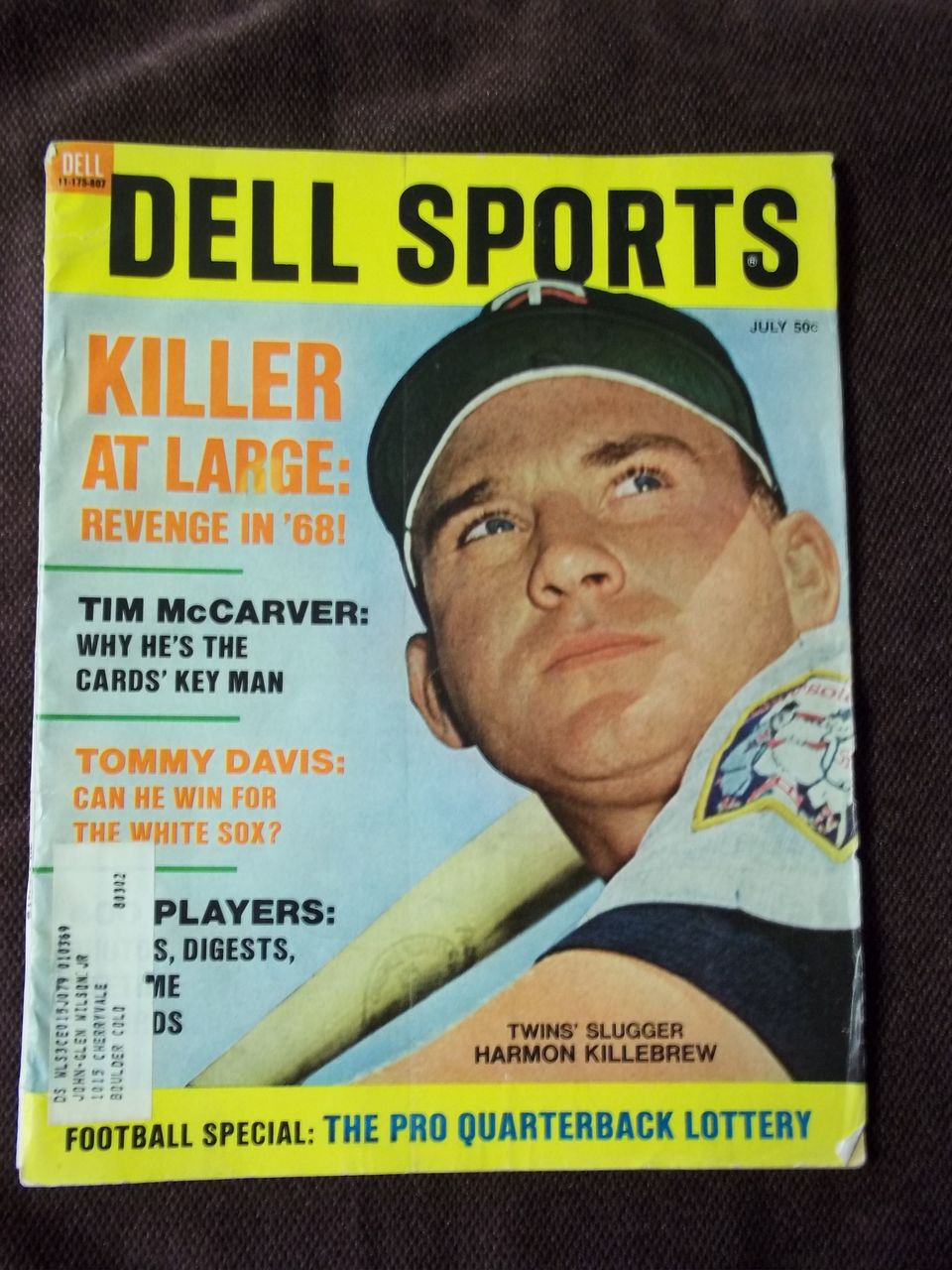 Dell Sports Magazine No. 63, July 1968 Dell Sports Magazine No. 63, July 1968