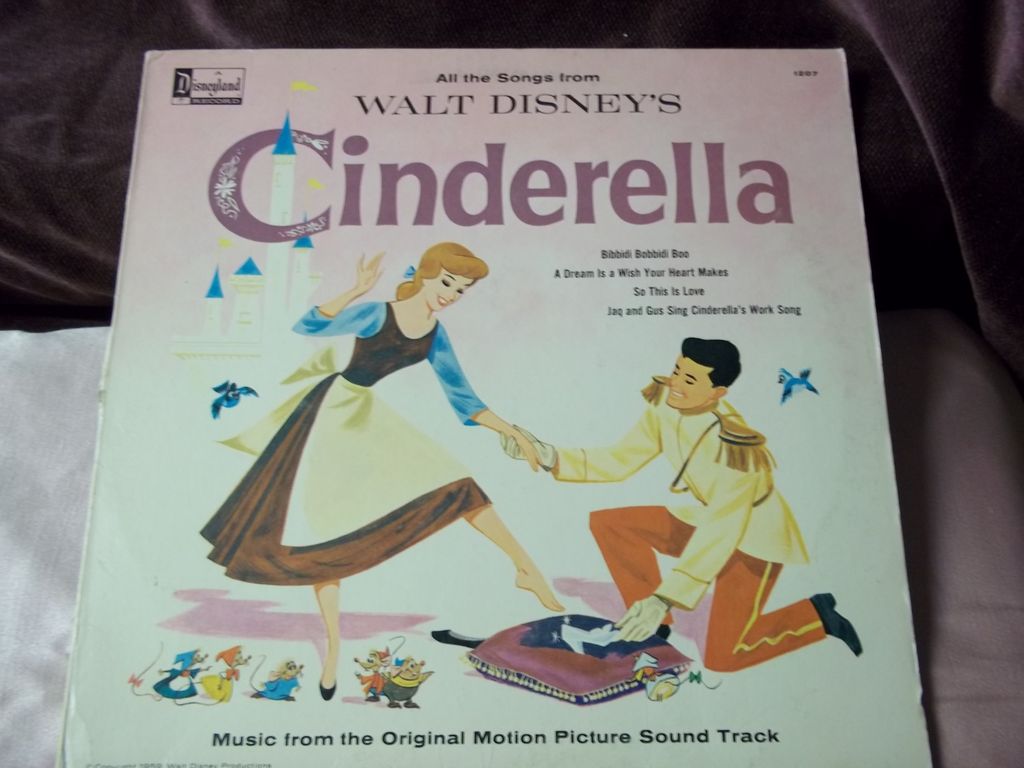 Disneyland Records All the Songs from Walt Disney's Cinderella Vinyl Record Disneyland Records All the Songs from Walt Disney's Cinderella Vinyl Record