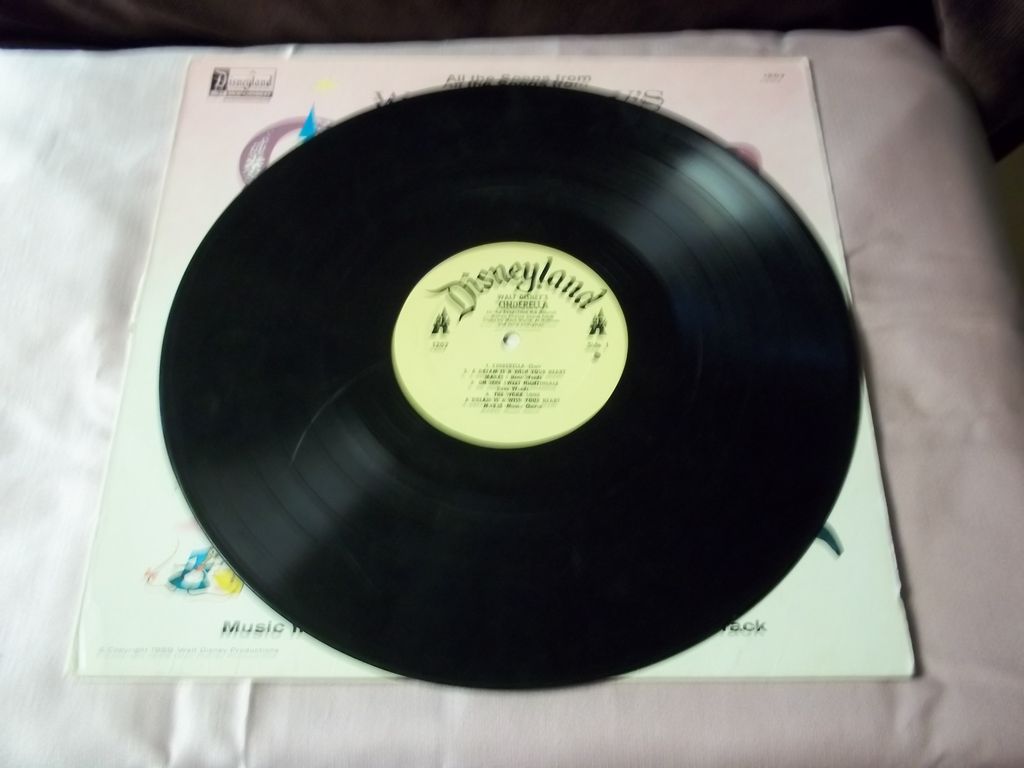Disneyland Records All the Songs from Walt Disney's Cinderella Vinyl Record Disneyland Records All the Songs from Walt Disney's Cinderella Vinyl Record