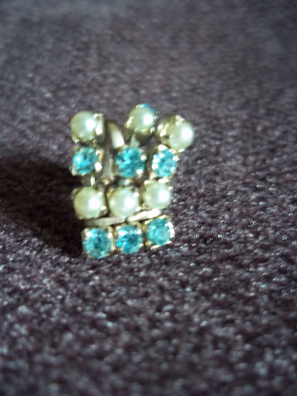 Faux Pearl and Rhinestone Earrings Faux Pearl and Rhinestone Earrings