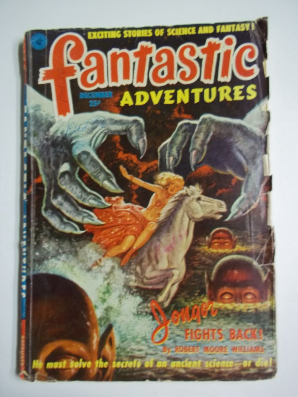 Fantastic Adventures No. 12 Vol. 13 Dec. 1951 Pulp Science Fiction Magazine Fantastic Adventures No. 12 Vol. 13 Dec. 1951 Pulp Science Fiction Magazine
