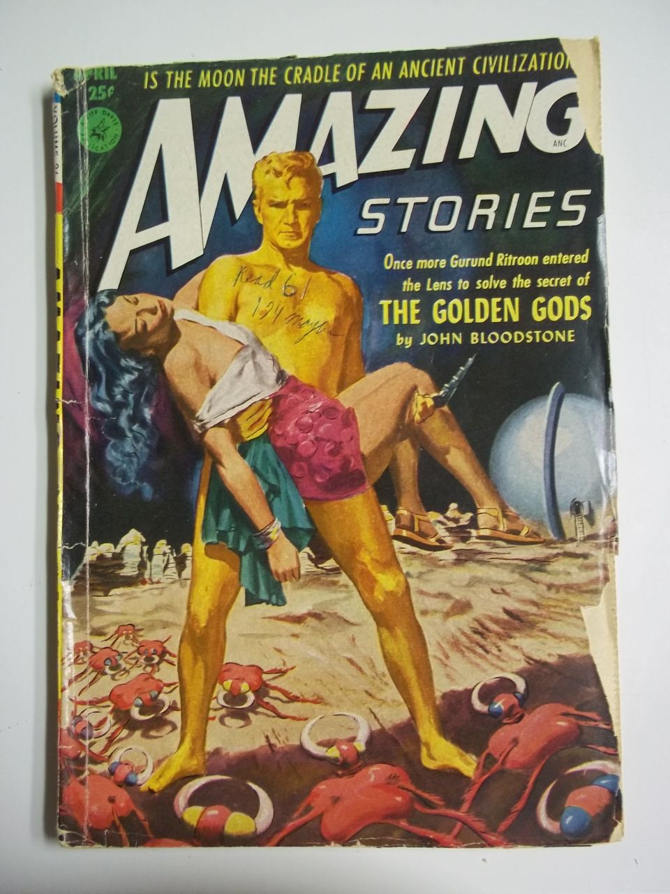 Amazing Stories No. 4 Vol. 26 April 1952 Sci-Fi Pulp Science Fiction Magazine Amazing Stories No. 4 Vol. 26 April 1952 Sci-Fi Pulp Science Fiction Magazine