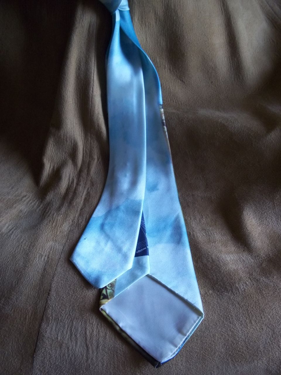 Golden West Chuck Wagon and Bronc Rider Western Photo Tie Golden West Chuck Wagon and Bronc Rider Western Photo Tie