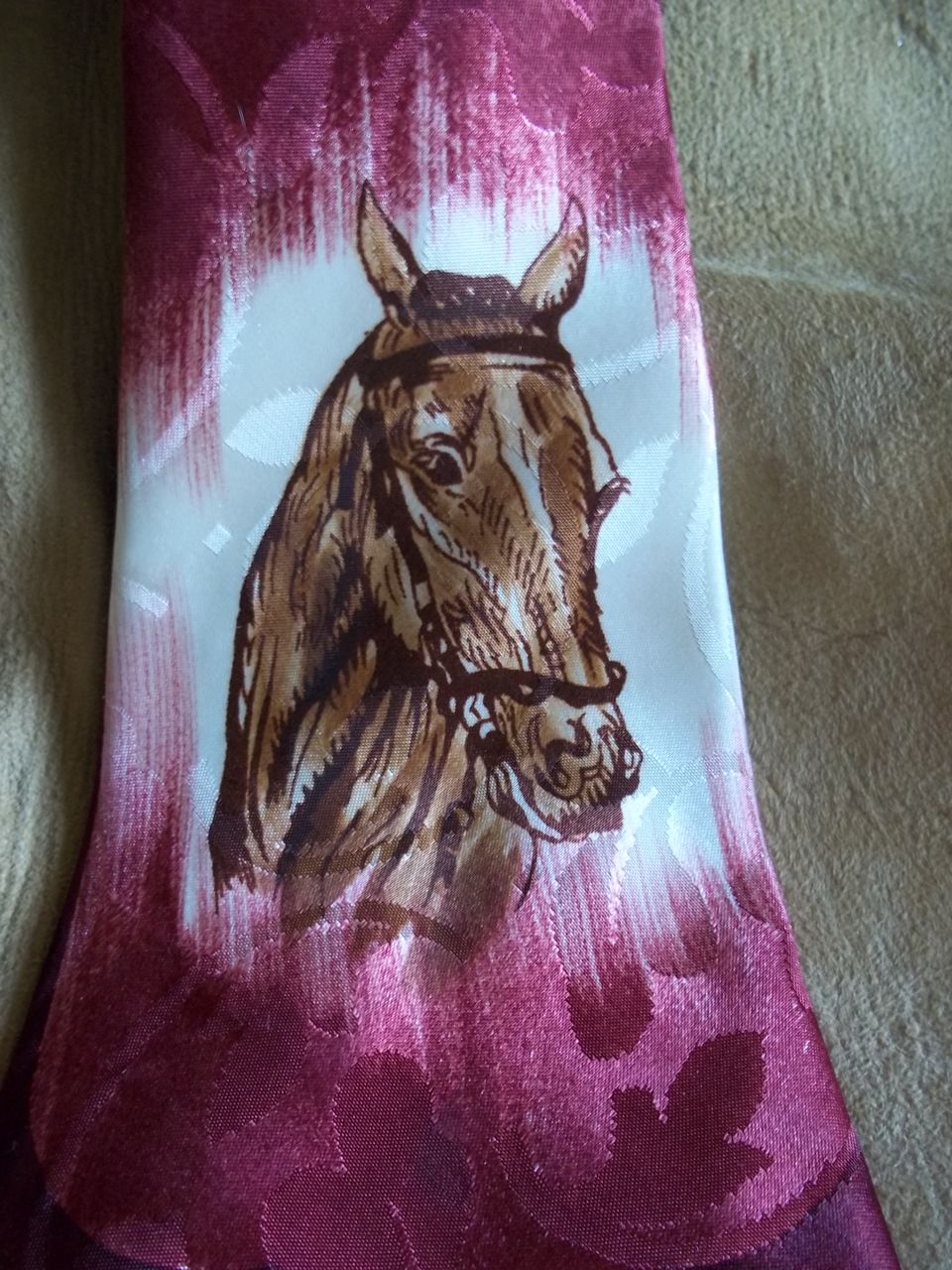 Handpainted Horse Head Vintage Western Tie Handpainted Horse Head Vintage Western Tie