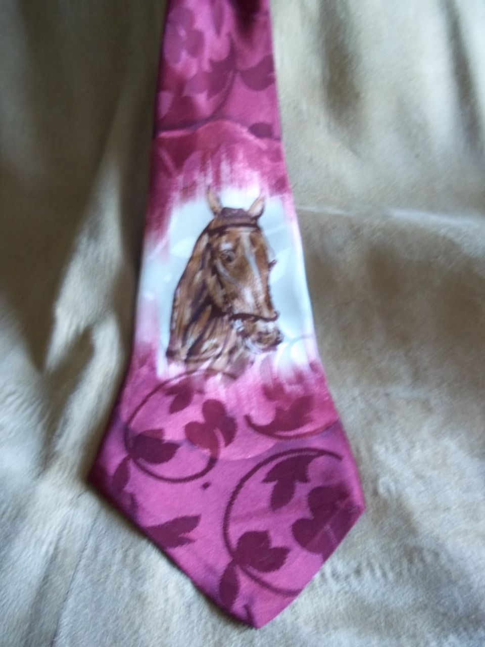 Handpainted Horse Head Vintage Western Tie Handpainted Horse Head Vintage Western Tie
