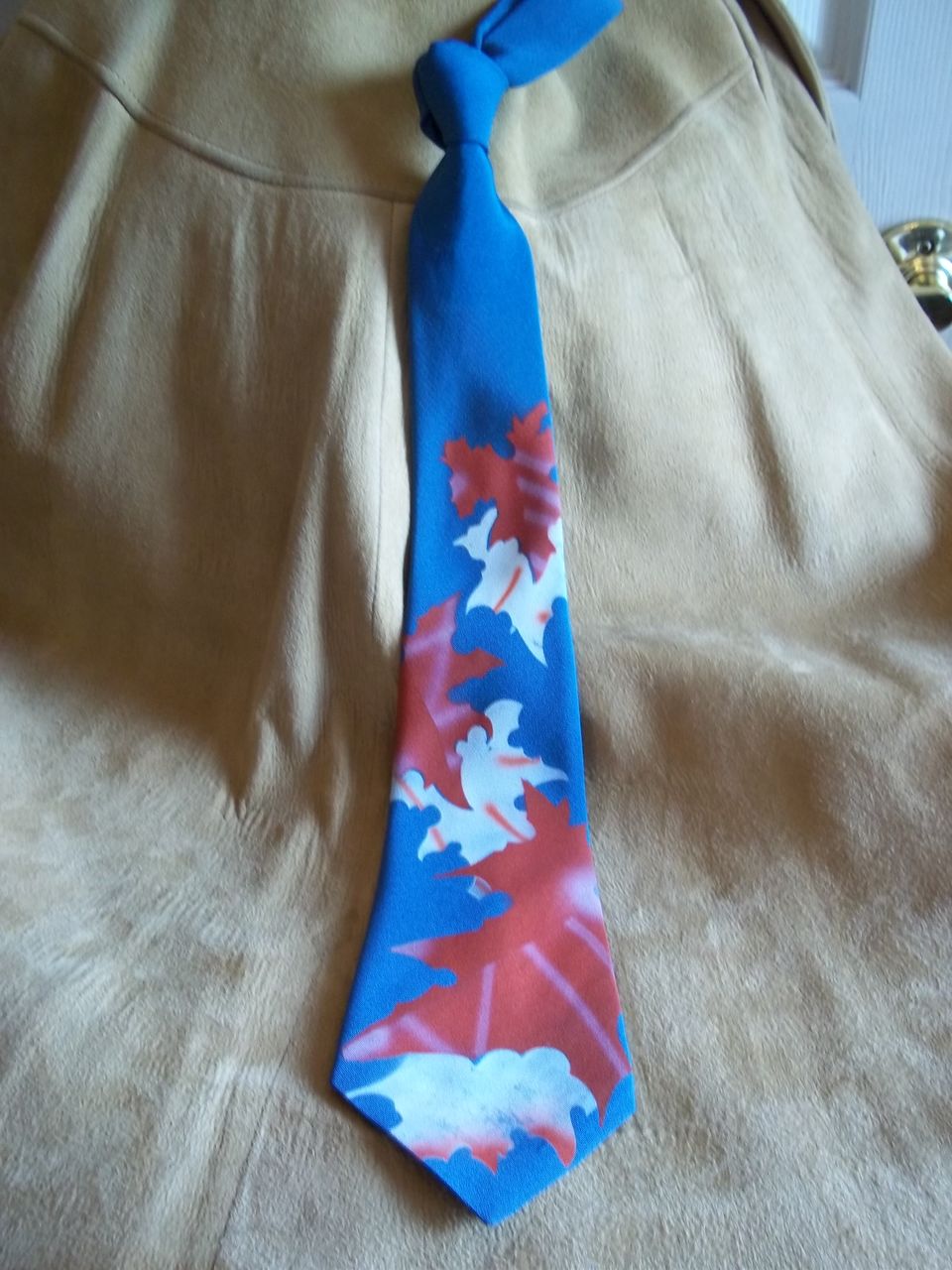 Western Autumn Leaves Blue Photo Vintage Tie by Wembley Western Autumn Leaves Blue Photo Vintage Tie by Wembley