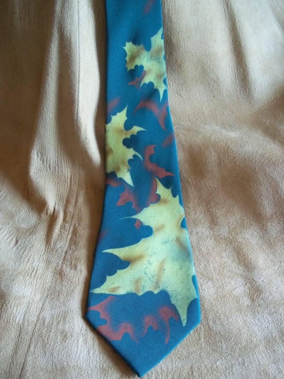 Western Autumn Leaves Green Photo Vintage Tie Western Autumn Leaves Green Photo Vintage Tie
