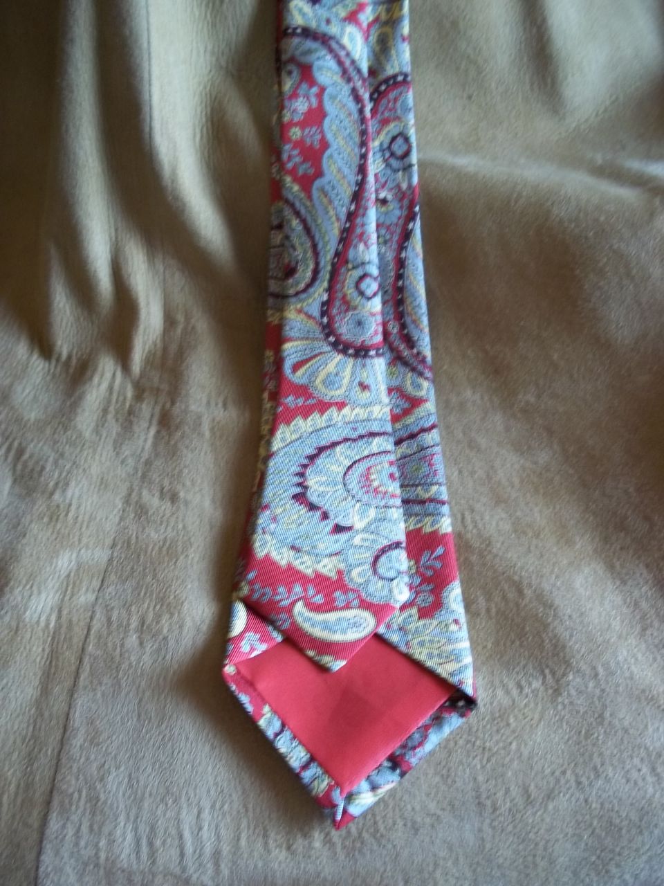 Penny's Towncraft Silk Red and Gold Paisley Tie Penny's Towncraft Silk Red and Gold Paisley Tie