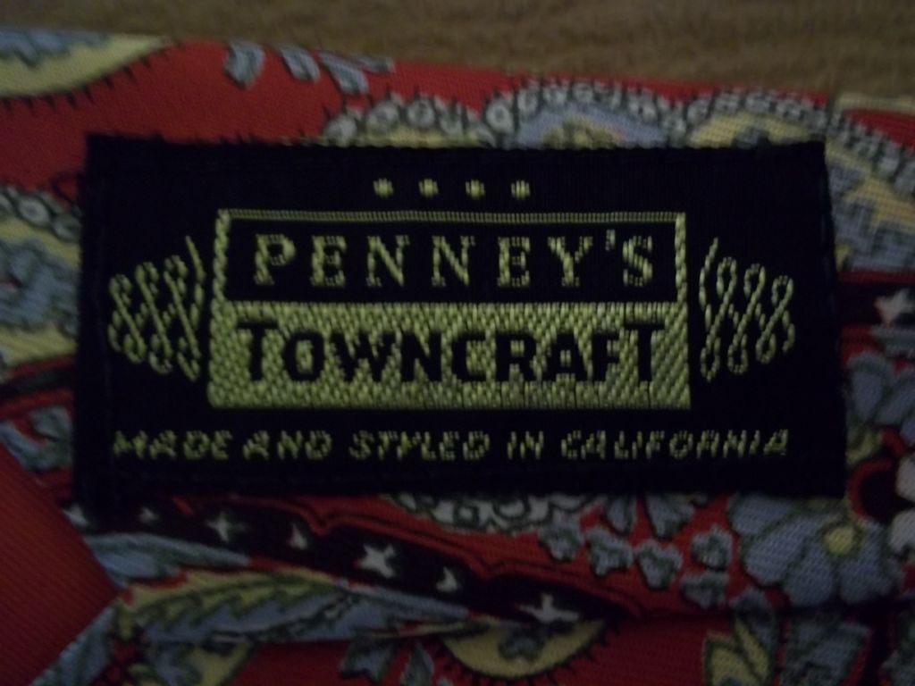 Penny's Towncraft Silk Red and Gold Paisley Tie Penny's Towncraft Silk Red and Gold Paisley Tie