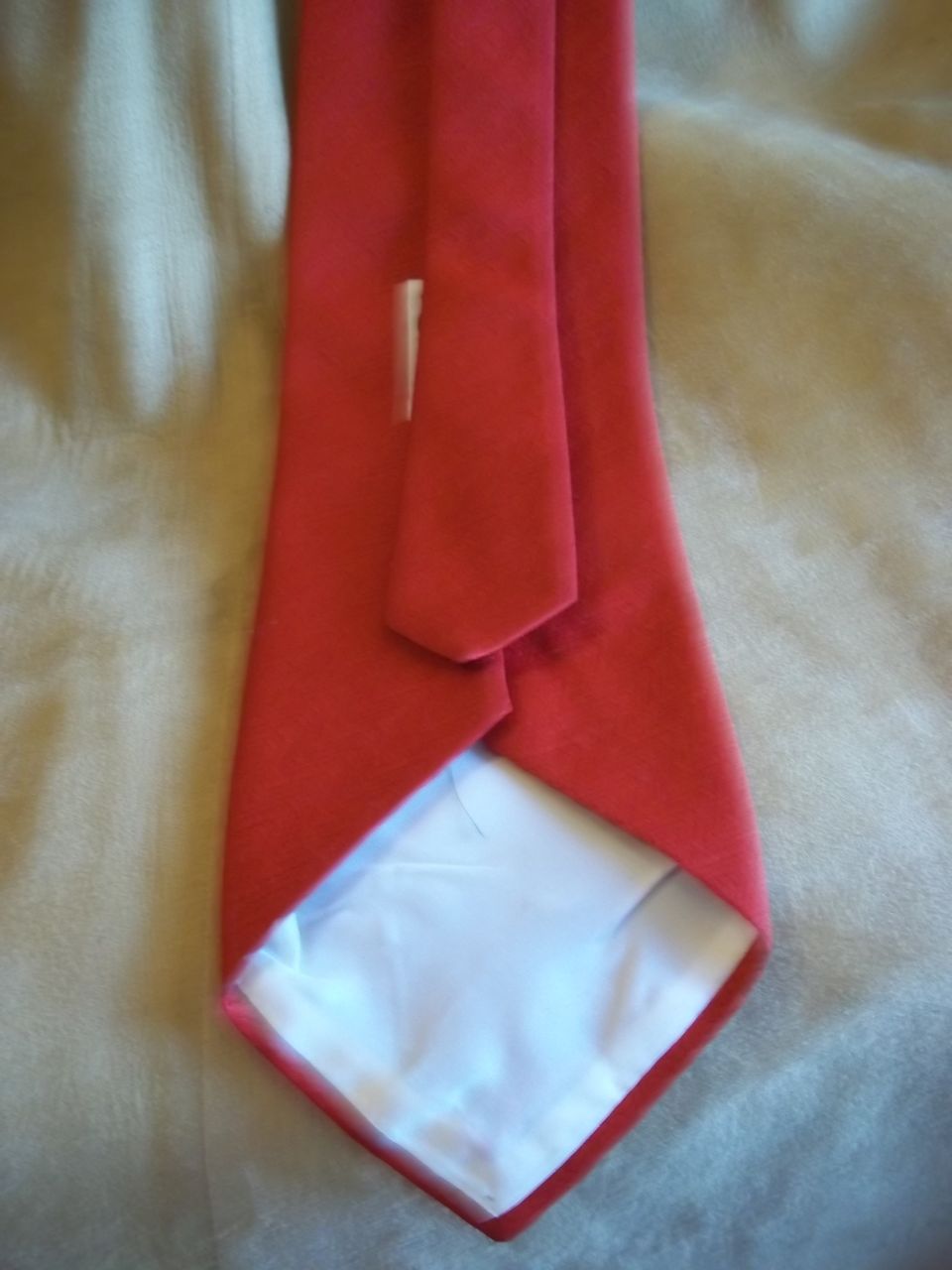 Laureate Red Textured Polyester Vintage Tie Laureate Red Textured Polyester Vintage Tie