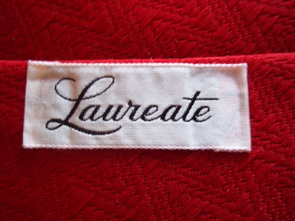 Laureate Red Textured Polyester Vintage Tie Laureate Red Textured Polyester Vintage Tie
