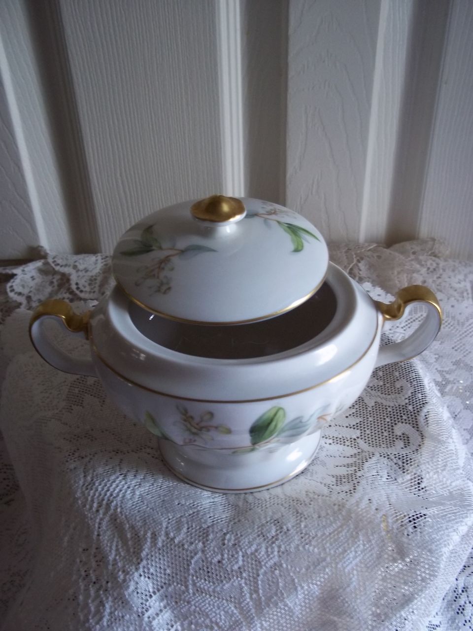 Theodore Haviland Orange Blossom China Creamer and Covered Sugar Set Theodore Haviland Orange Blossom China Creamer and Covered Sugar Set