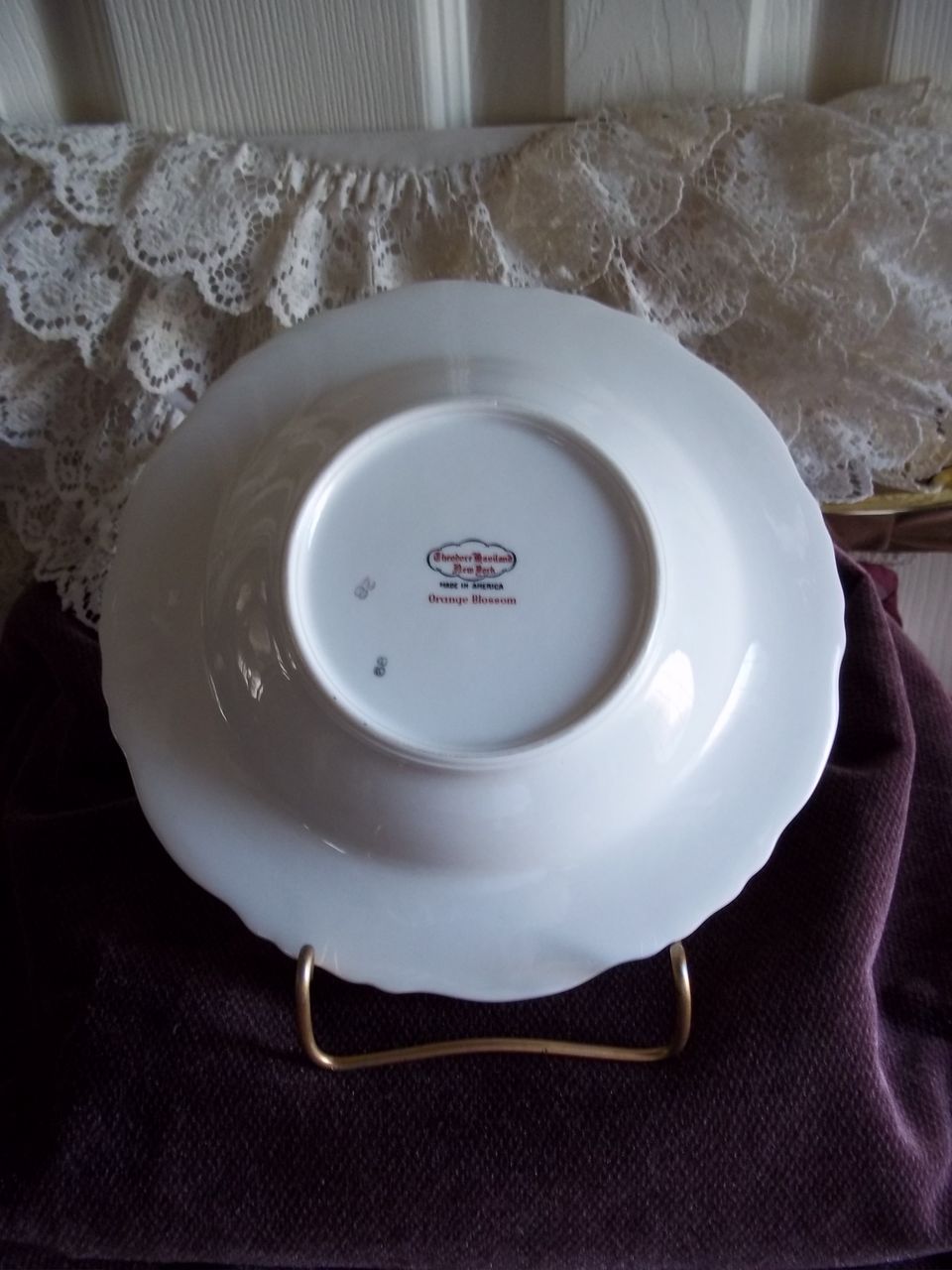 Theodore Haviland Orange Blossom Rimmed Soap Bowl Set Theodore Haviland Orange Blossom Rimmed Soap Bowl Set