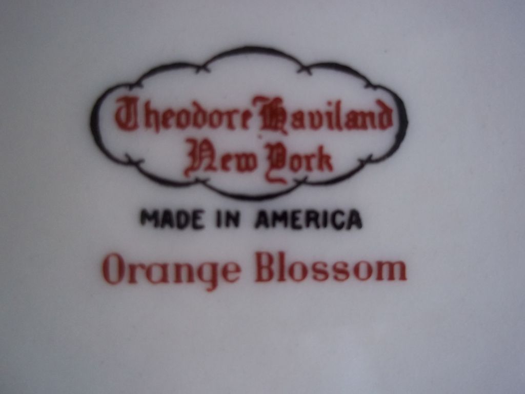 Theodore Haviland Orange Blossom Rimmed Soap Bowl Set Theodore Haviland Orange Blossom Rimmed Soap Bowl Set